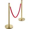Velvet Ropes and Posts Gold Stanchion 5ft/1.5m Crowd Control Barriers 4PCS