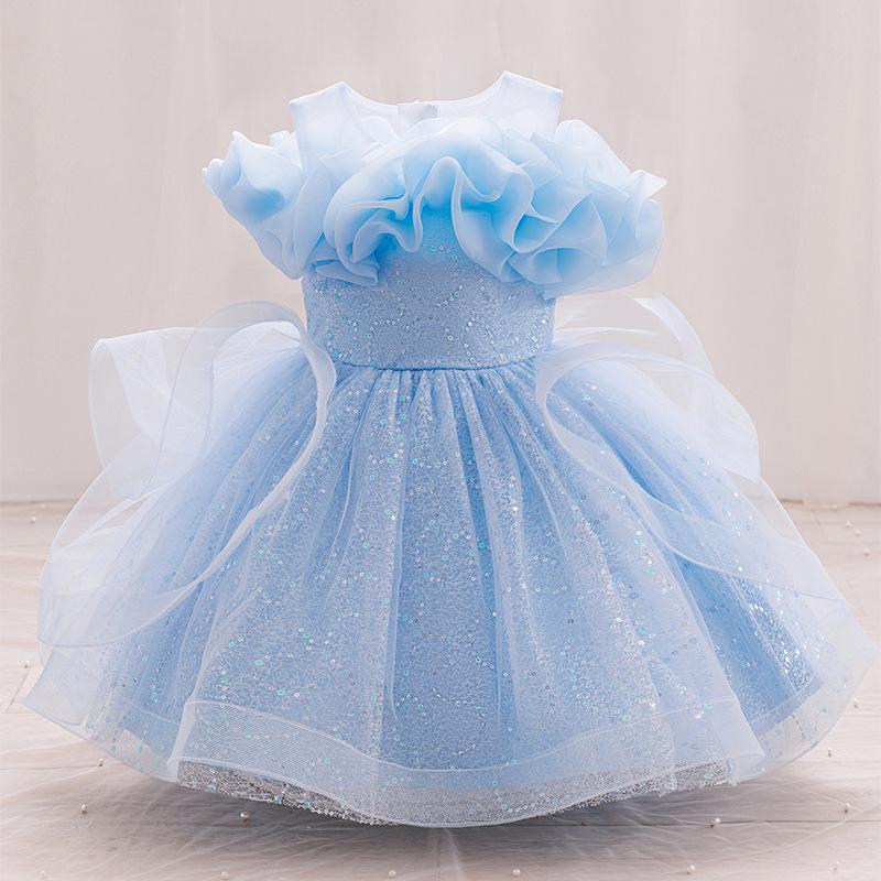 Girls' Formal Princess Dress for First Birthday & Piano Performance
