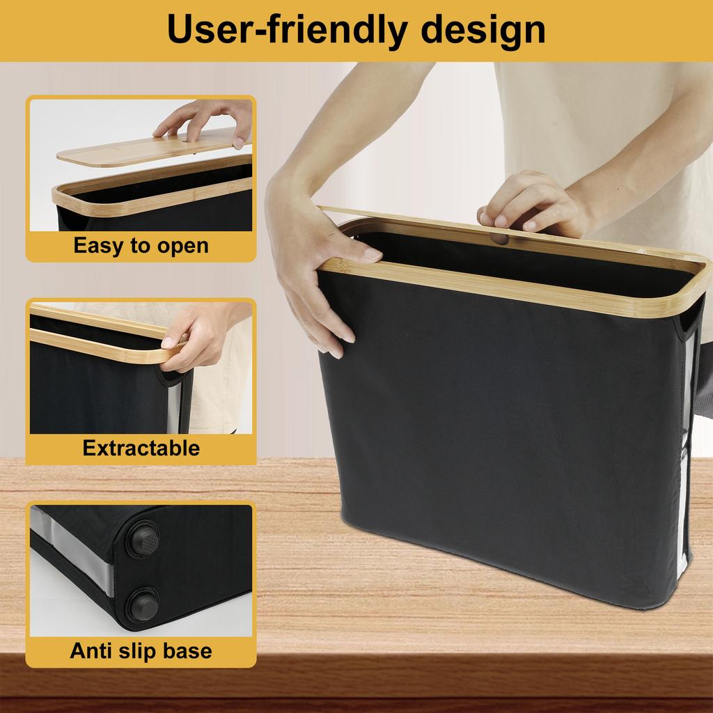 Toilet Paper Basket Large Capacity Toilet Paper Holder with Lid Foldable Breathable Toilet Paper Storage Cabinet for Bathroom
