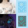 Glow In the Dark Henna Tattoo Sticker Blue Glow Fake Lace Tattoos Luminous Temporary Tattoos  Girls