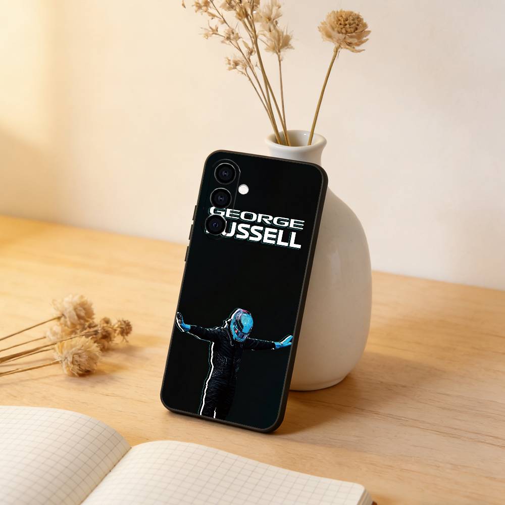 

Driver G-George R-Russell Phone Case Black Silicone Soft For Samsung Galaxy A73,A72,A71,A70,A53,A52,A51 Samsung a11