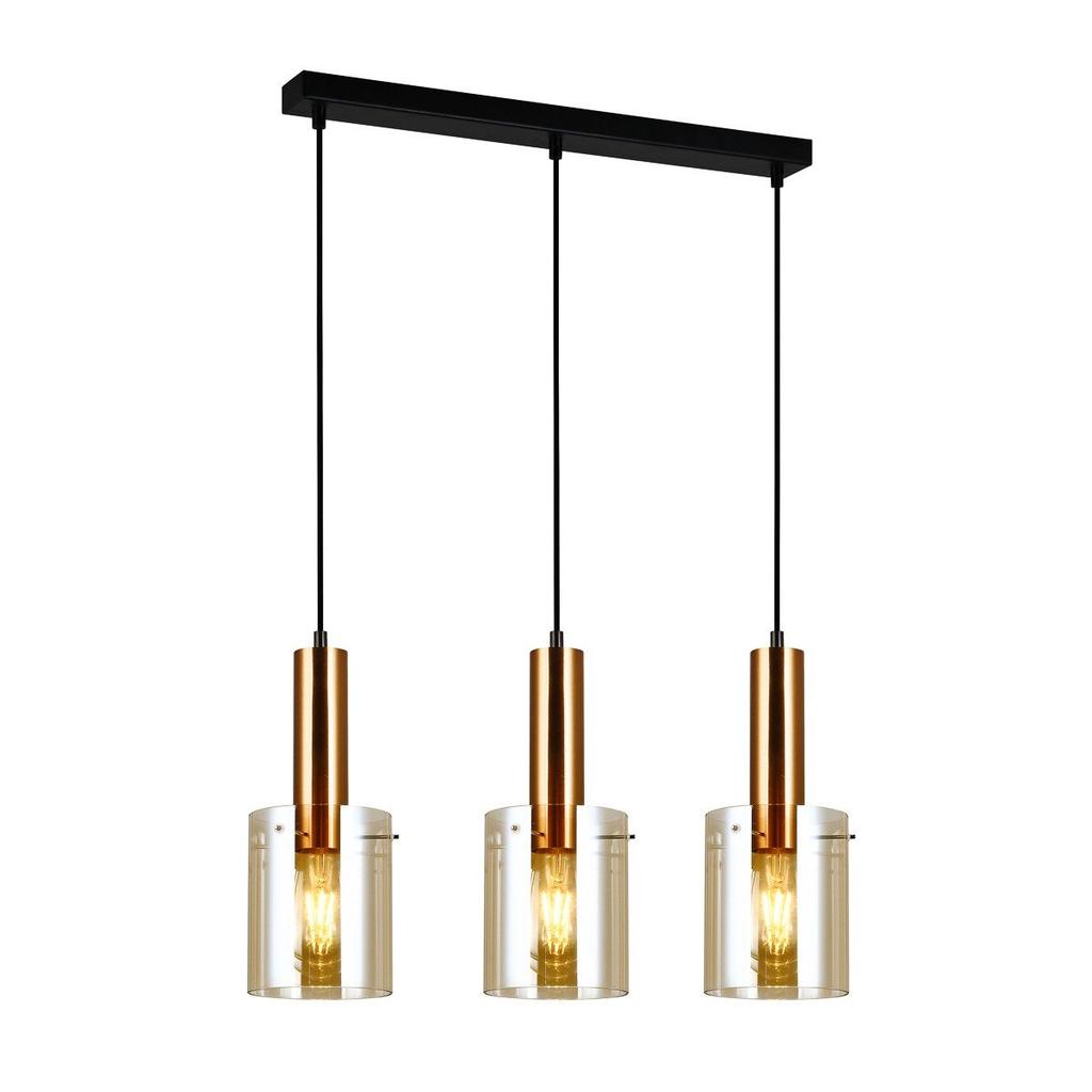 Lampa wisząca Sardo PND-5581-3-BRO+AMB Italux