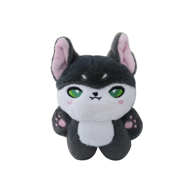 Trendy Cartoon Fox Plush Keychain Fluffy Cute Wolf Doll Bag Accessory