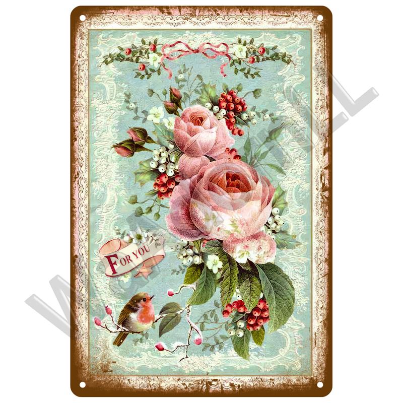 Retro Tin Sign For Cafe Garden Decorations Vintage Metal Sign Home Wall Art Mural Plaque Plate Room Decor Farm Painting Gift