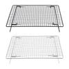 Foldable Thickened Iron Cooling Rack for Cookies, Bread, and Cake - Hollow Storage and Upside-Down Baking