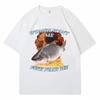 Zabawny T-shirt z nadrukiem kreskówkowym Kanroji Mitsuri Iguro Obanai dla pary, casualowy, luźny, z krótkim rękawem, z okrągłym dekoltem, topy Harajuku, odzież