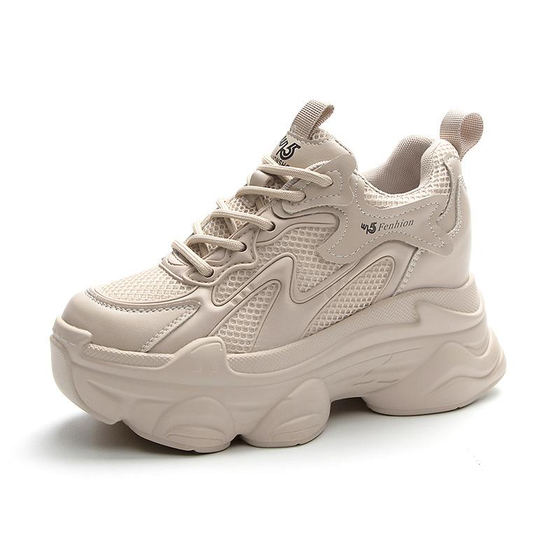 Spring and summer new inner height increase cm dad shoes women's thick-soled versatile casual sports little white shoes