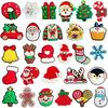 Breloques de chaussures de Noël de dessin animé pour sabots, diapositives à bulles, sandales, décorations de chaussures en PVC, accessoires pour adolescents