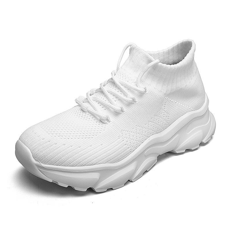New breathable fly-woven couple shoes sports shoes female student running shoes