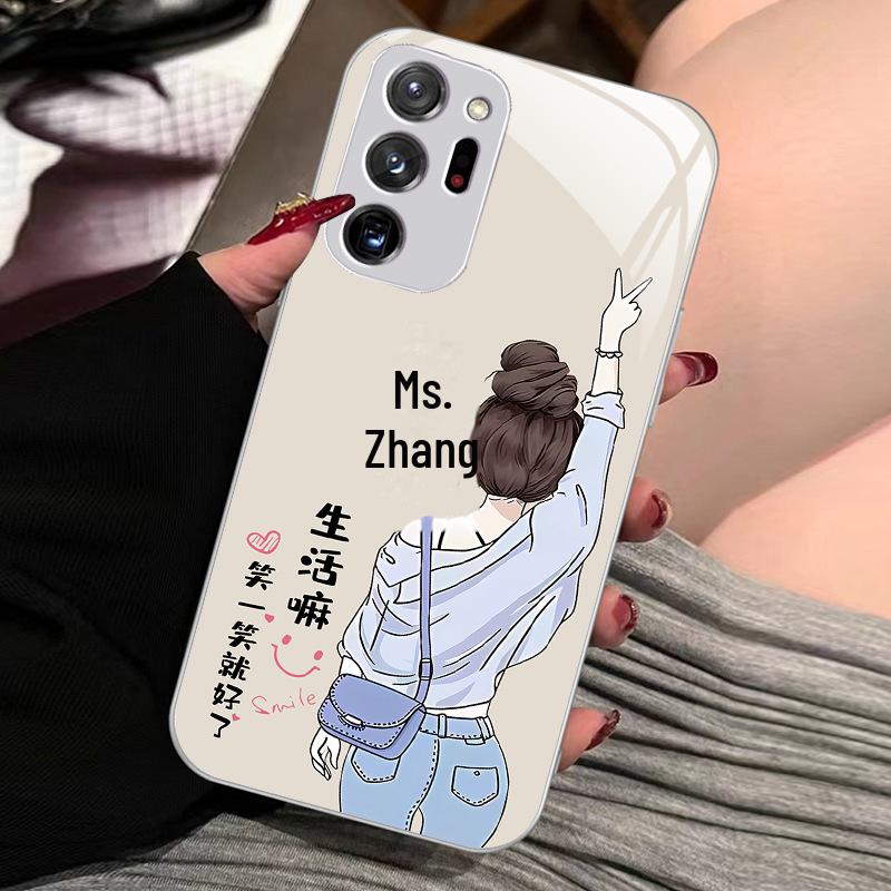 Samsung Note10Plus Biye Girl & A12 Boy A13 Liquid Pro Personality Case Kit - Hundred Family Names.