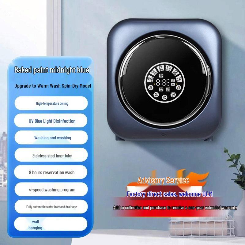 

Smart Wall-Mounted Washer Dryer for Baby Clothes, Underwear, and Socks