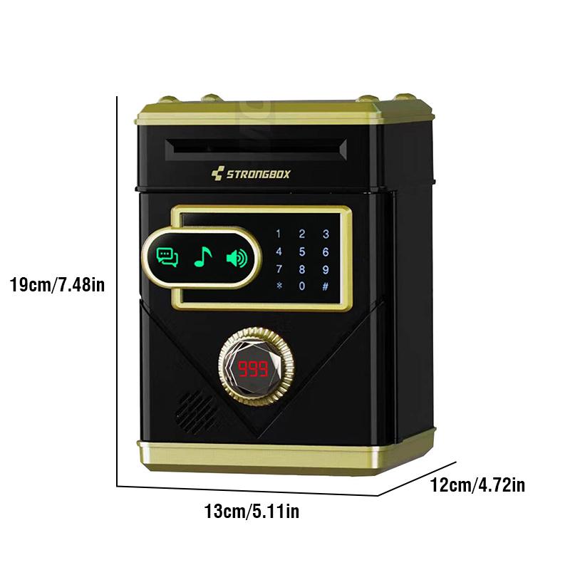 Dětská pokladnička s dotykovou obrazovkou, automatické počítání, hračka pro děti, kreslená krabička na peníze, pro ukládání mincí, kapacita pro úsporu peněz, dárek k narozeninám