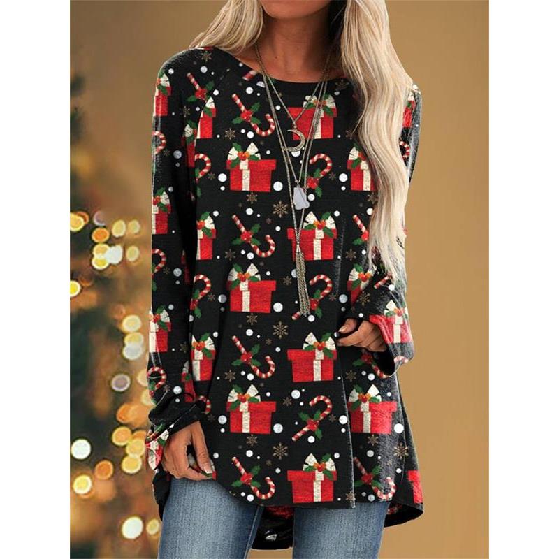 

Printed Pullover Long Sve Women s T-irt Comfortable Breathable Faionable Printed Design Ideal for Winter Season L