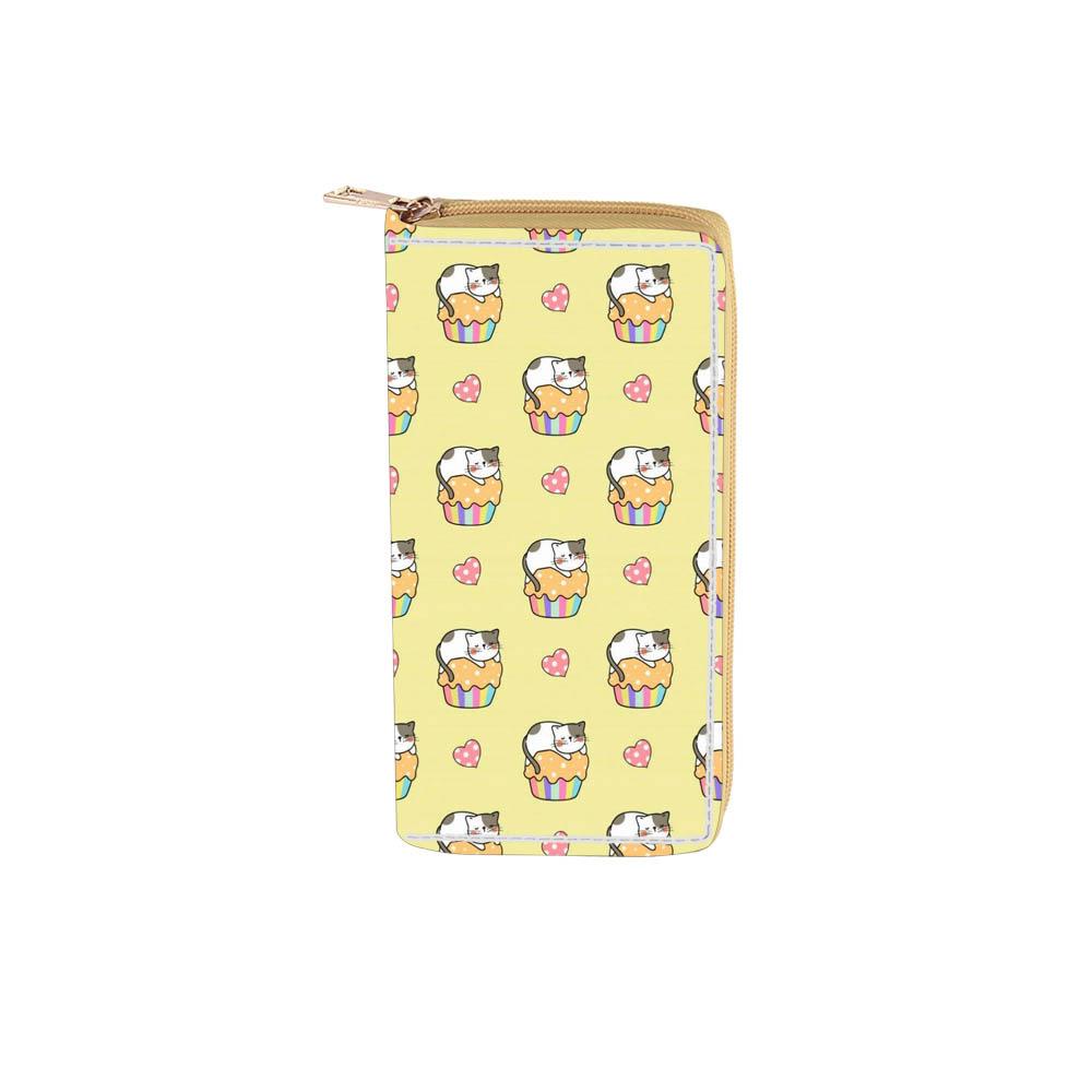 Kitten long zipper wallet cat wallet card bag