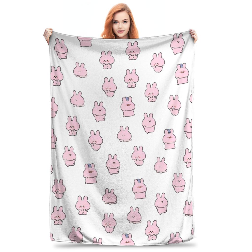 Asamimichaan Blanket Flannel Textile Decor Asamimi Multifunction Ultra-Soft Throw Blanket for Bedding Travel Plush Thin Quilt