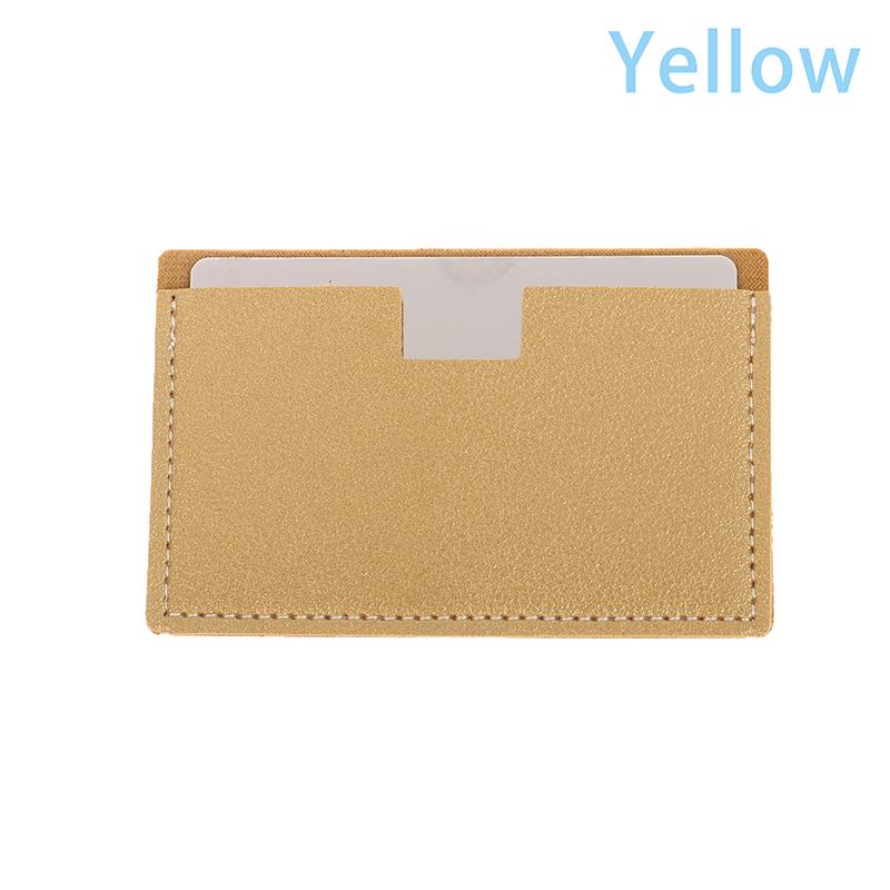 

Portable Mini Unbreakable Makeup Mirror Shatterproof Pocket Cosmetic Mirror PU Leather Stainless Steel Card жёлтый