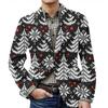 Men's Ugly Christmas Corduroy Warm Pocket Suit Jacket Cardigan Men's Casual Suit