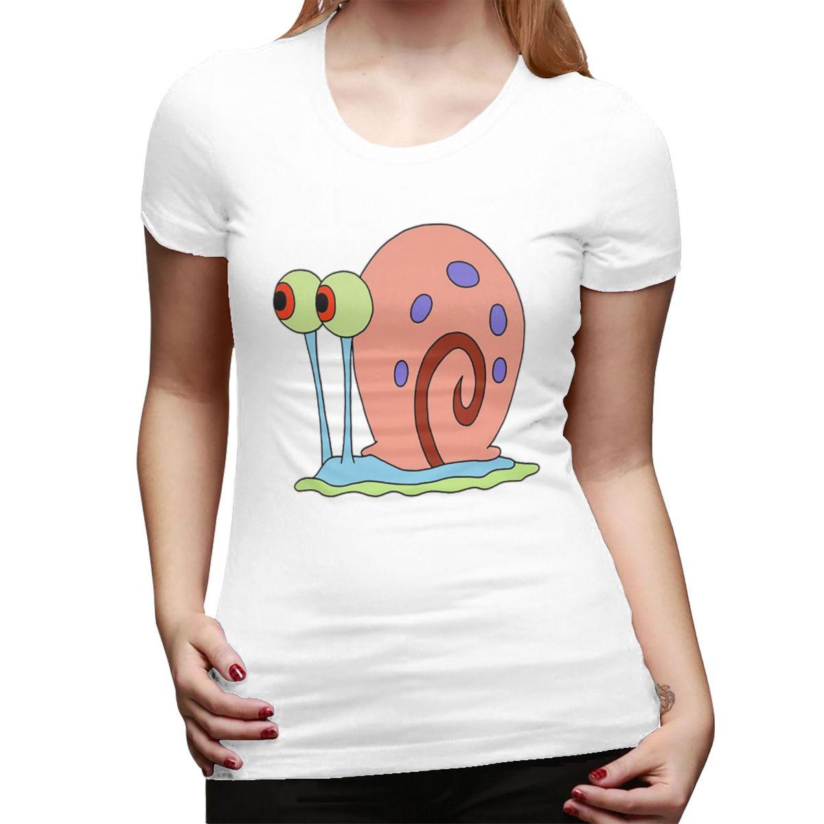 

Gary The Snail TShirt for Women ONeck Streetwear T Shirts Womens Tees Short Summer Clothes Tops S