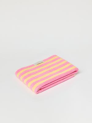 WOLA 1P Reversible Towel Stripe Rose Lemon 210g