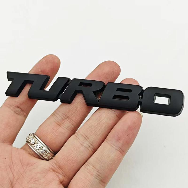 

3D Metal Car Sticker Logo Turbo Badge Fender Side Emblem Rear Trunk Sticker Decals Auto Turbo Universal Accessories