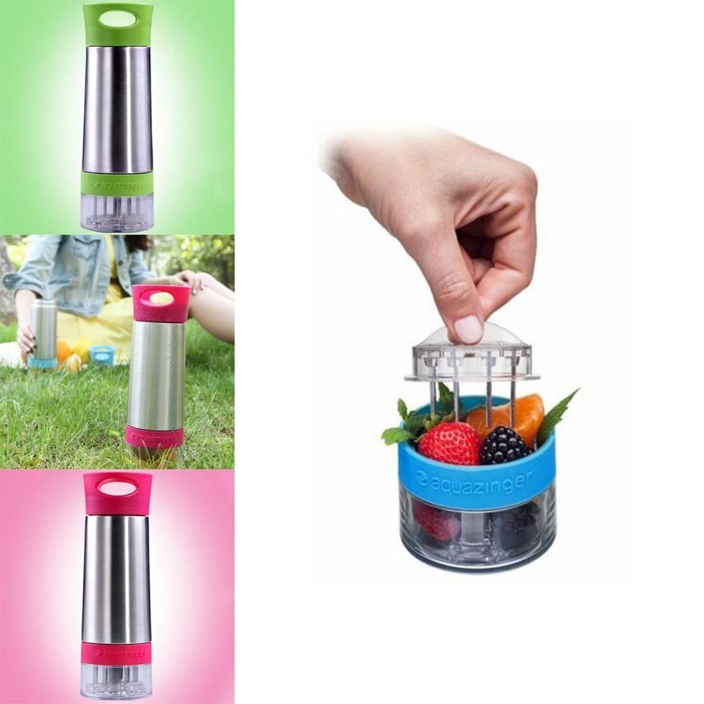 Aqua Zinger Flavor Infuser Flavored Water Bottle With Stainless Steel Design For Healthy Hydration