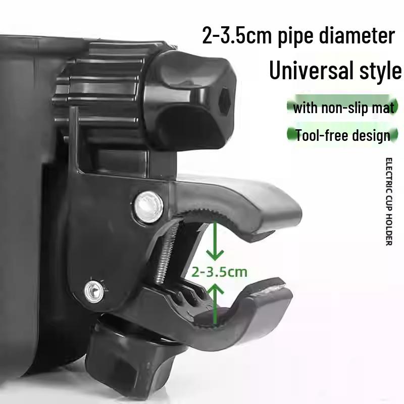 2-in-1 Portable Bike Cup & Storage Rack: Adjustable, Hole-Free Holder for Water Bottles, Coffee, or Tea Cups