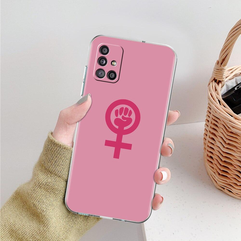 Feministische Feminismus-Telefonhülle für Samsung Galaxy A51 A71 A21S A12 A11 A31 A41 A52 A32 5G A72 A01 A02S Silikon Klar Soft Cover