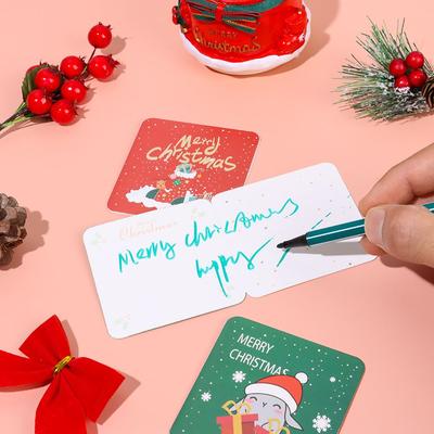 24 Pièces/Paquet Blessing Nouvel An Fournitures de Fête Mini Cartes de Vœux Avec Enveloppe Carte Postale Joyeux Noël Motifs de Noël