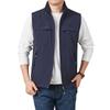 Men's Casual Vest with Velvet Warm Double-sided Wear Autumn New Standing Collar Middle-aged and Young Workhorse Clip Top Coat