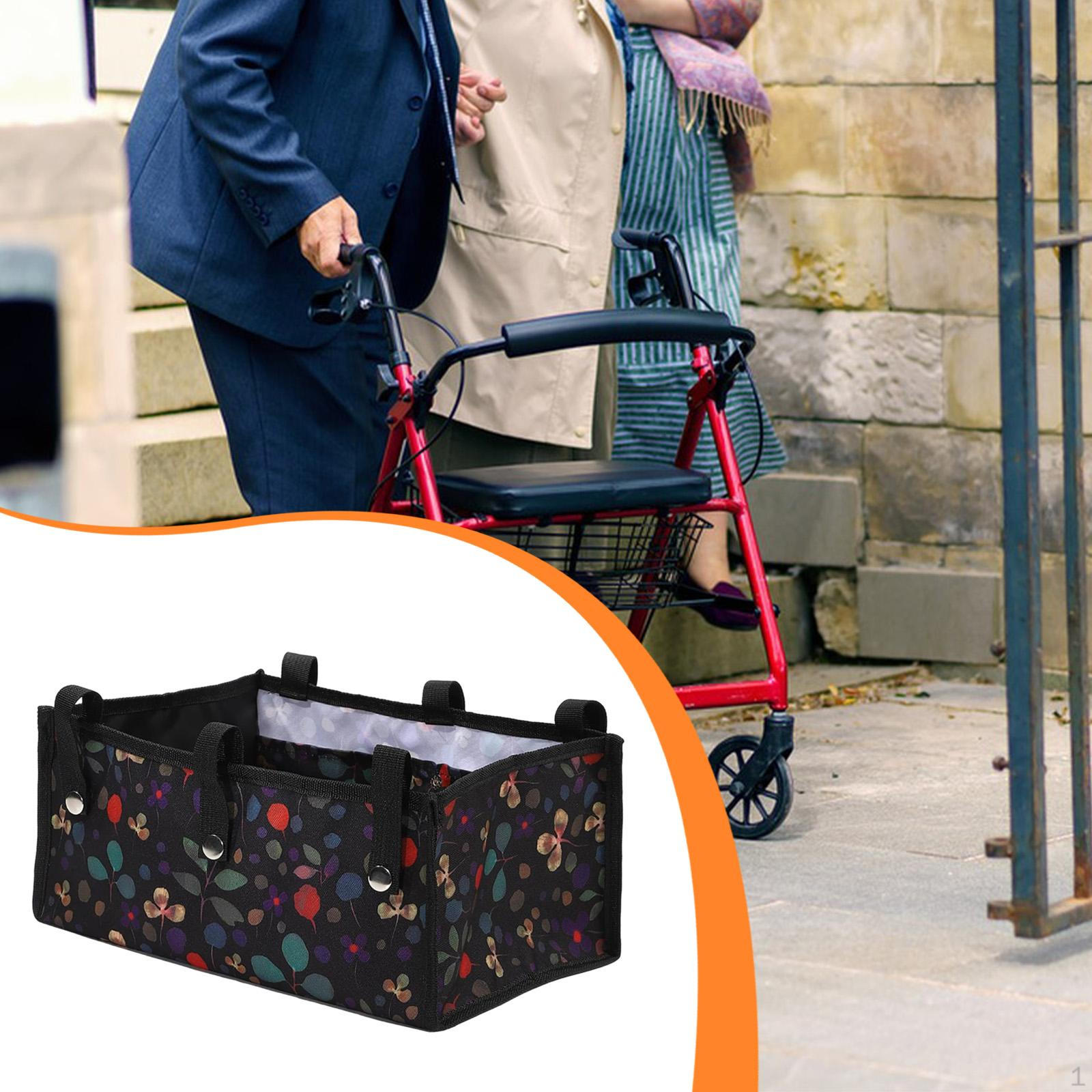 

under Seat Rollator Bag Multifunctional Reusable Organizer Basket Accessory for Clovers Small