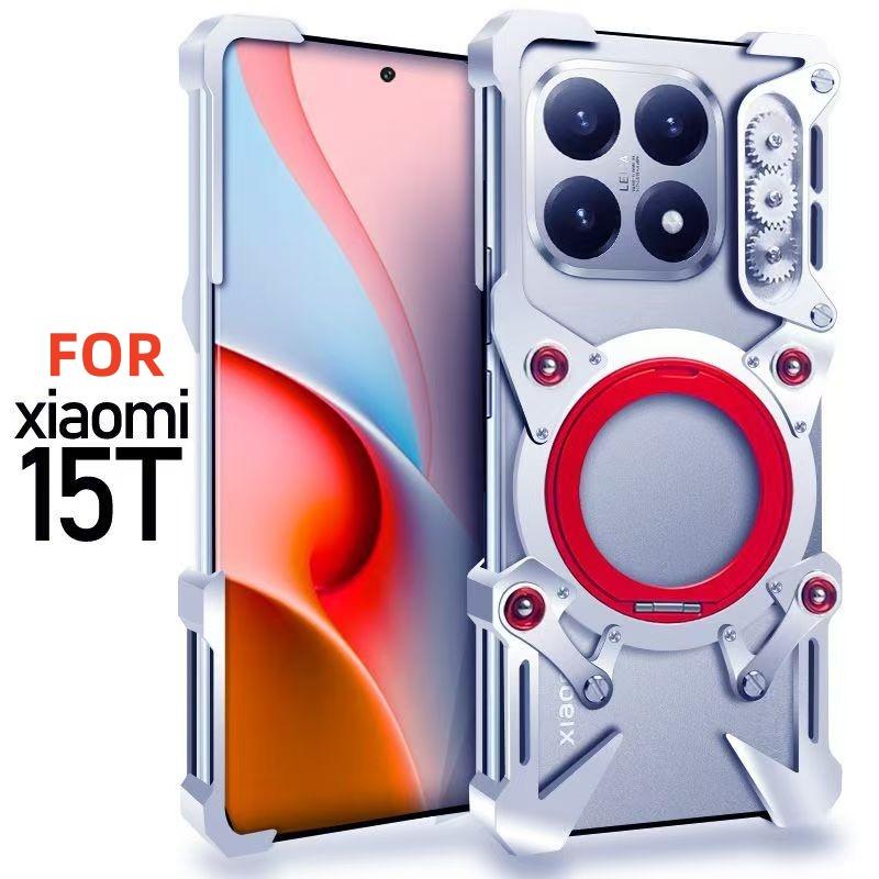 For Xiaomi 15T Pro Armor Screw Metal Frame Shockproof Cover For Xiaomi 15 Ultra 14 13 Aluminium Bumper Heavy Duty Armor Fundas