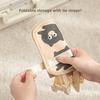 Panda And Dog Print Travel Clothes Hanger With Foldable Clothespins For Underwear And Socks Storage