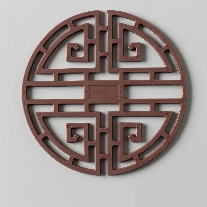 

Мягкие пластиковые полые подставки в китайском стиле, теплоизоляционные водонепроницаемые коврики, подставки под тарелки, кухонные столовые приборы, чашки