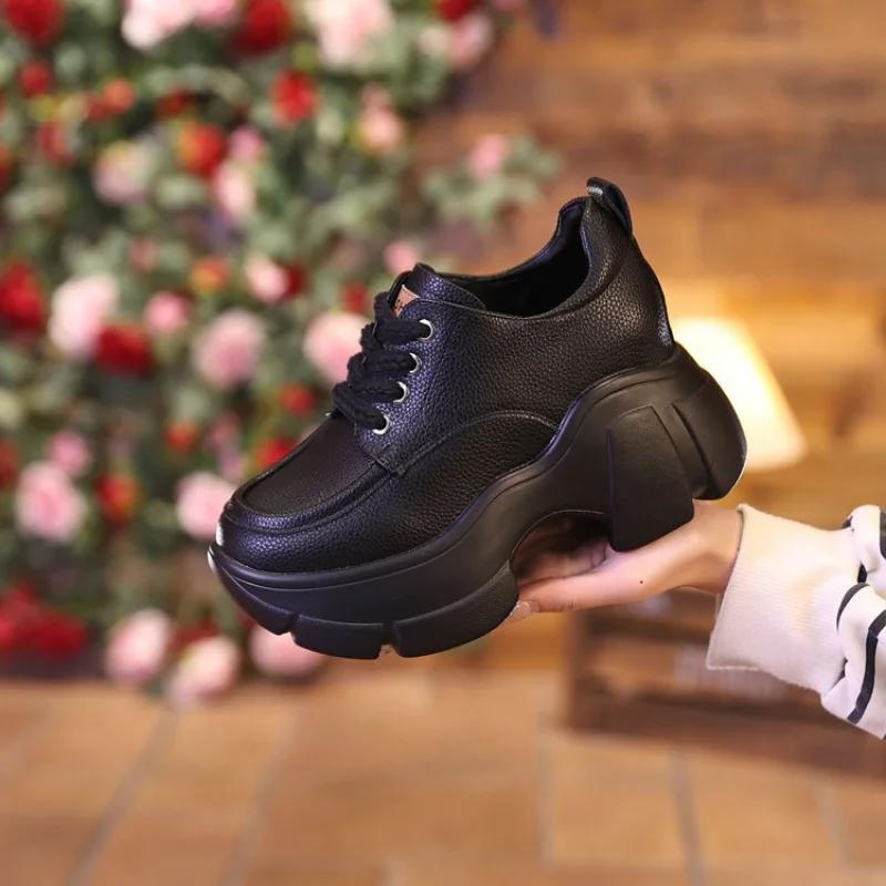 Designer Chunky Sneakers Women Spring Autumn Thick Bottom Casual Shoes Woman  Fashion Suede Leather Platform Sneakers Ladies