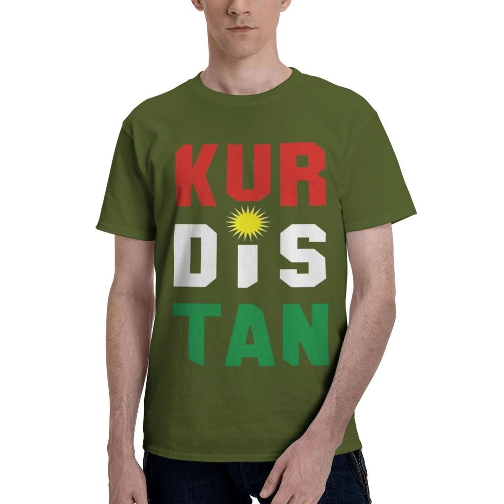 KURDISTAN 100 Cotton Casual Breathable Confortable Manga Football Shirts 2025 Men TShirt