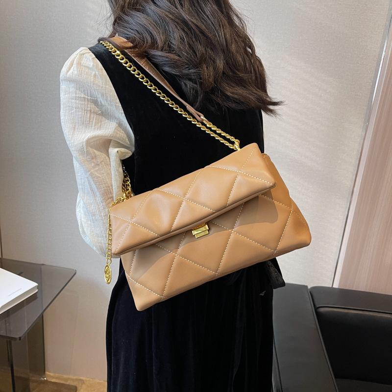 Premium textured bag women's spring and summer 2025 new trendy fashion diamond chain bag women's niche shoulder messenger bag