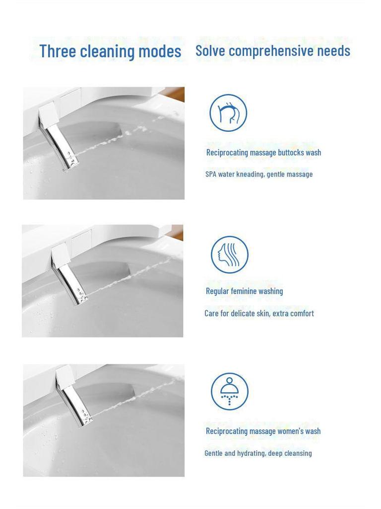 Scaun de toaletă inteligent încălzit cu spălare și spălare feminină, potrivire universală