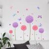 2 Sheets Colorful Background Decor Decals Self-adhesive Wallpaper Butterfly Wall Stickers Office