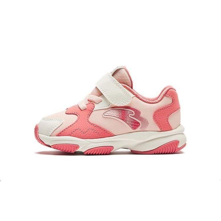 

Anta Детские кроссовки на липучке, нескользящие, с защитой от ударов, средней высоты, для ходьбы, детская обувь, розовые, белые A322410006-1 20