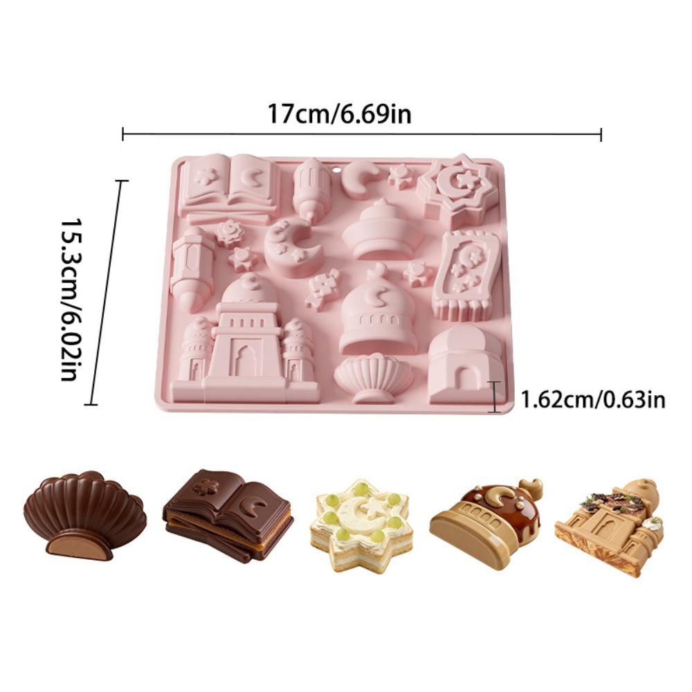 3D Shape Mousse Cake Mold Castle Baking Cake Molds New Pudding Mould Cake Making розовый