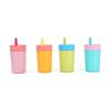 Mini Insulated Stainless Steel Tumbler With Straw - Pastel Color 350ml Vacuum Thermos Students On-the-Go Use