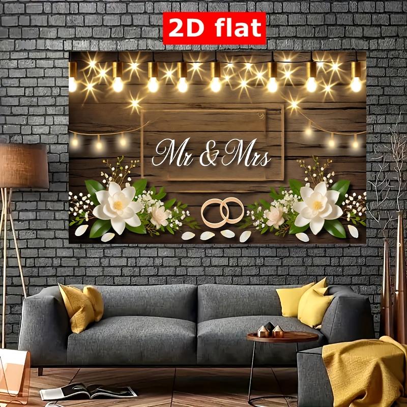 2D plane romantic and cozy wedding decoration suitable for weddings and various other events polyester fiber