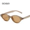 New Small Oval Sunglasses Women Retro Candy Color Shades UV400 Men Trending Rivets Sun Glasses
