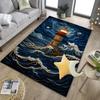 Lighthouse In Stormy Sea Office Rug Chair Mat, Entryway Carpet, Suitable for Front Door, Bedroom, Living Room, Desk, Holiday Gift