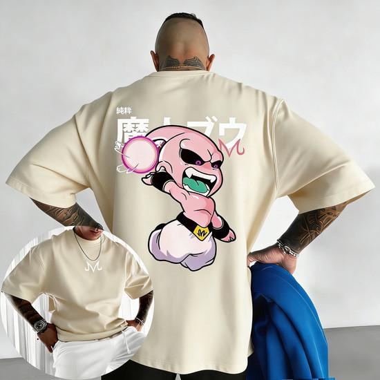 2026 Neues Dragon Ball Anime Baumwoll-T-Shirt Sommer Neu Majin Buu Aufdruck Herren und Damen Street Hip Hop Lässig Kurzarm Oberteil