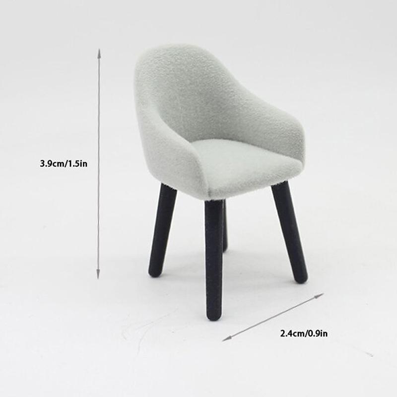 1:20 Dollhouse Mini Mahjong Table Model Simulation Mahjong Chair Dollhouse Miniature Furniture Playing House Dolls Accessory