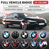 7 pezzi 45mm 68mm 74mm 82mm Emblema Anteriore Cofano Logo Auto Badge Posteriore Baule per BMW E28 E32 E43 E52 E53 E63 E64 E93 E94 E87 F10 F20 F30