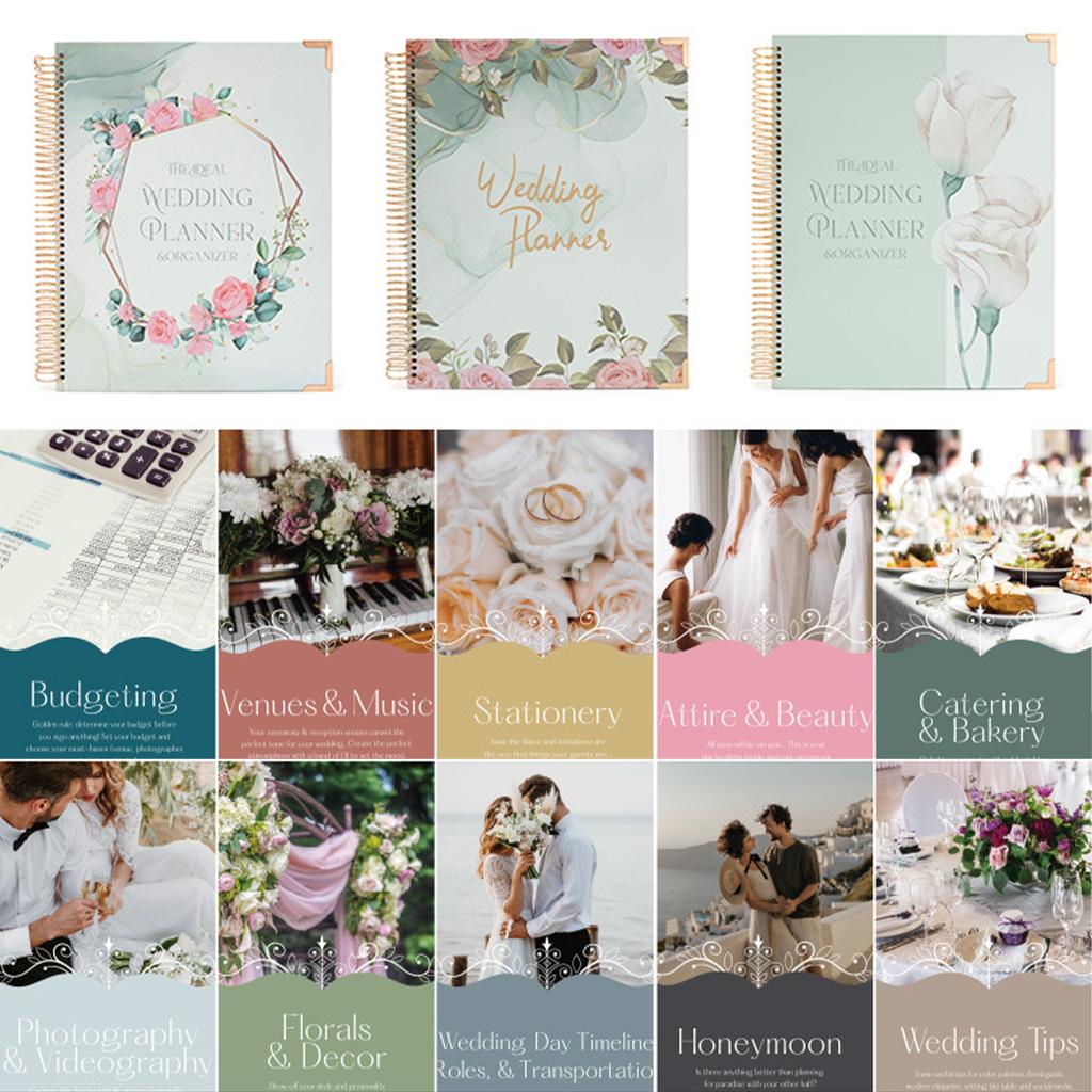 Wedding Planner Organizer Exquisite Bridal Planning Book Ideal Gift Large Capacity for Party Schedule Planning