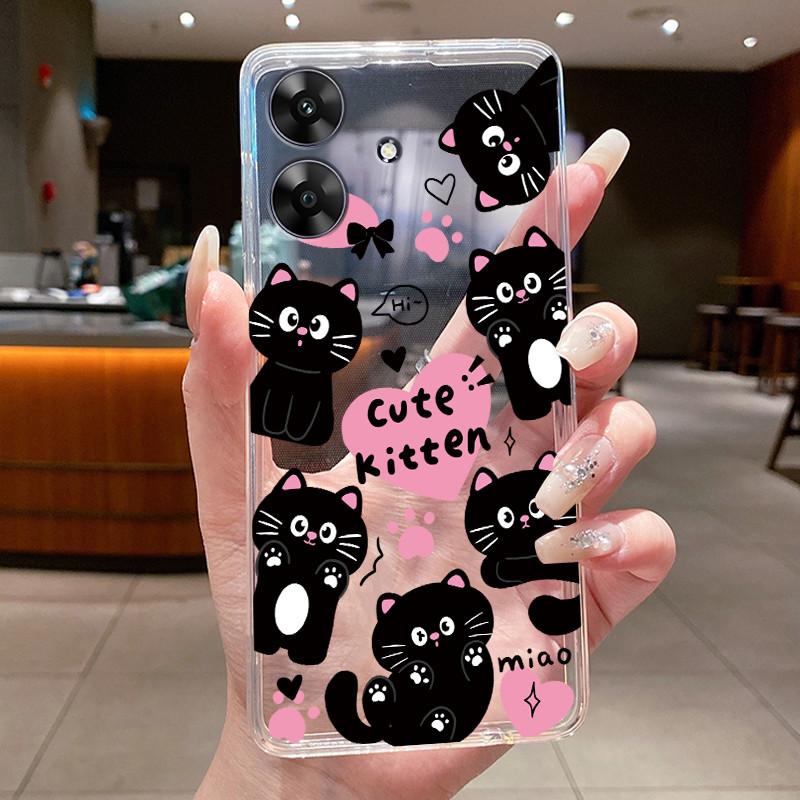 For Realme Note 60 Case RMX3933 Silicone Luxury Butterfly Flower Clear TPU Soft Cover For Realme Note60 Note 60X 60 X Phone Case