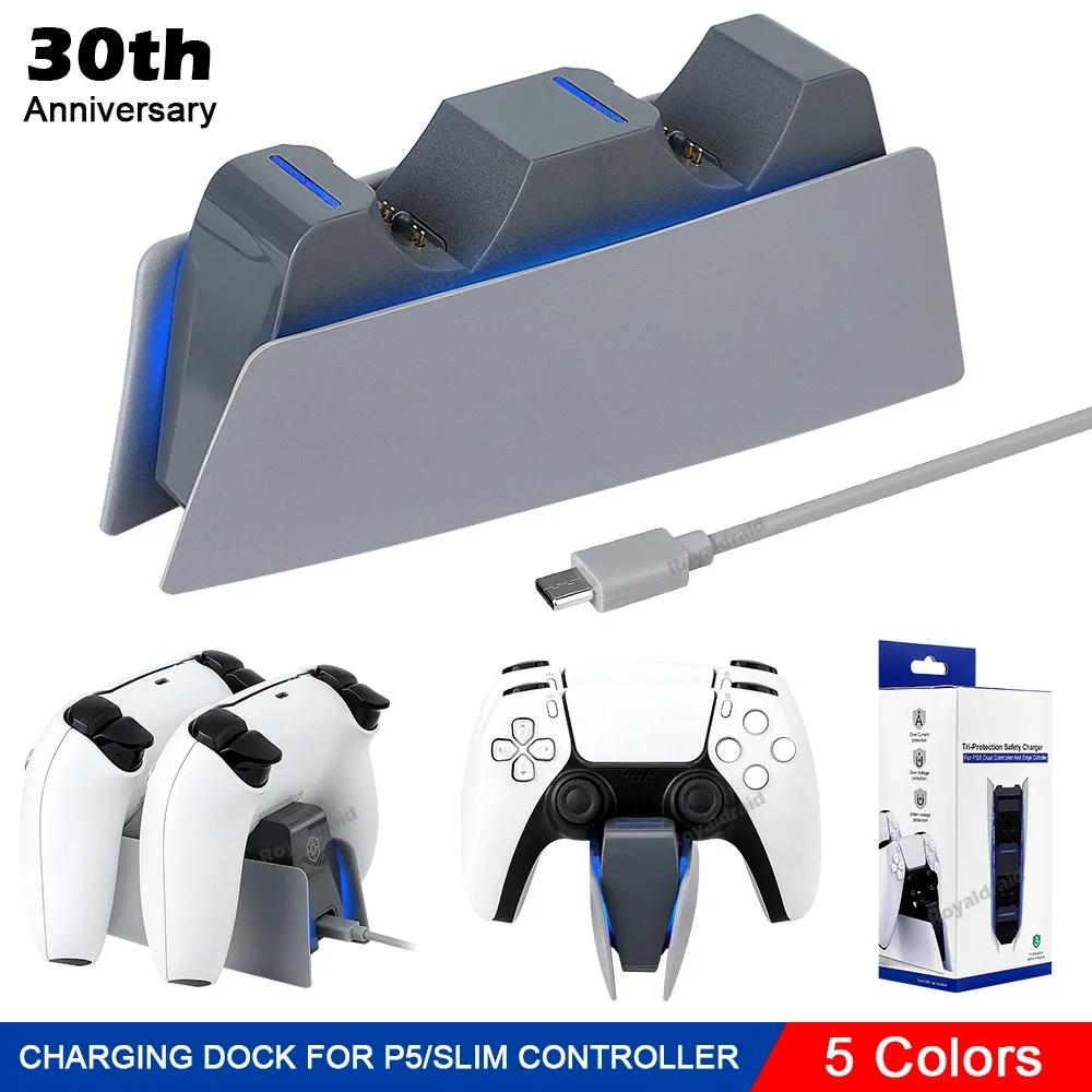 5 COLORS for PS5 Controller Charging Dock Dual Fast Charger Station for PS5 Type-C & PS5 Edge Game Controller  Indicator